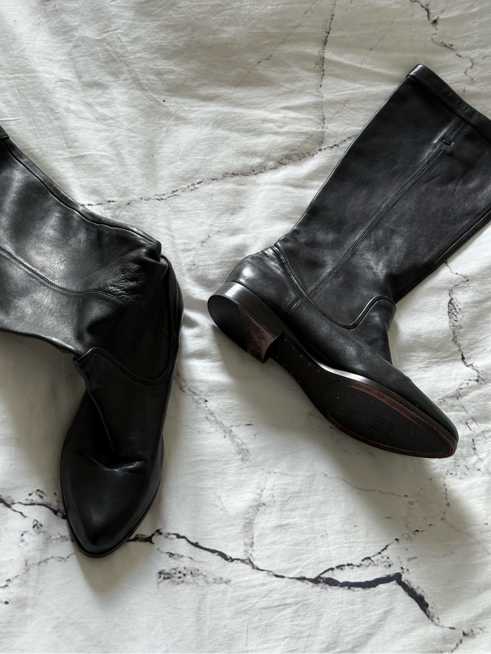 Frye Vintage Black Leather Boots